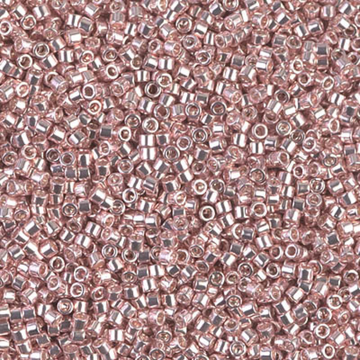 Miyuki 11/0 Delica Beads, DB0418, Galvanized Light Rose, 5g