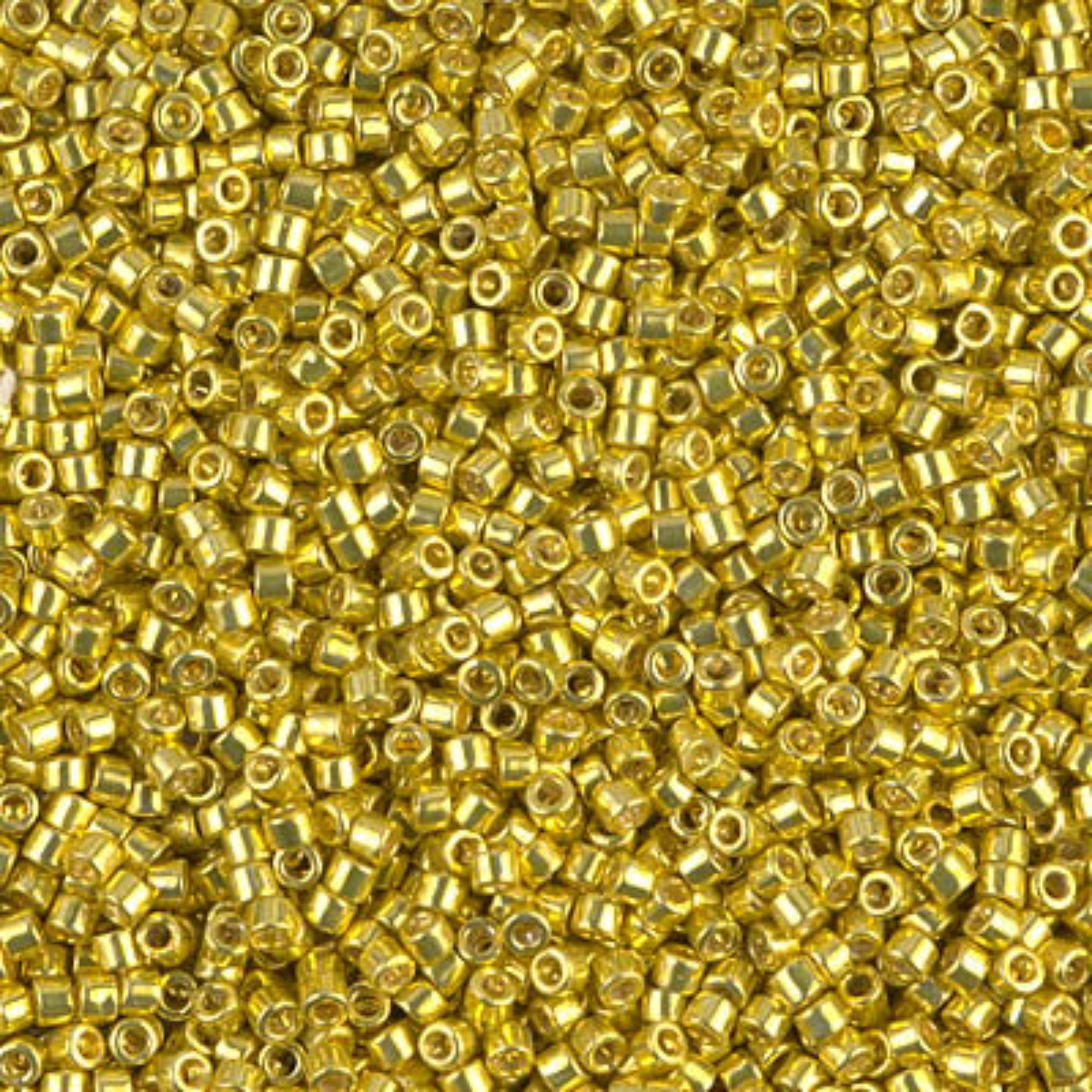 Miyuki 11/0 Delica Beads, DB0424, Galvanized Dark Yellow, 5g