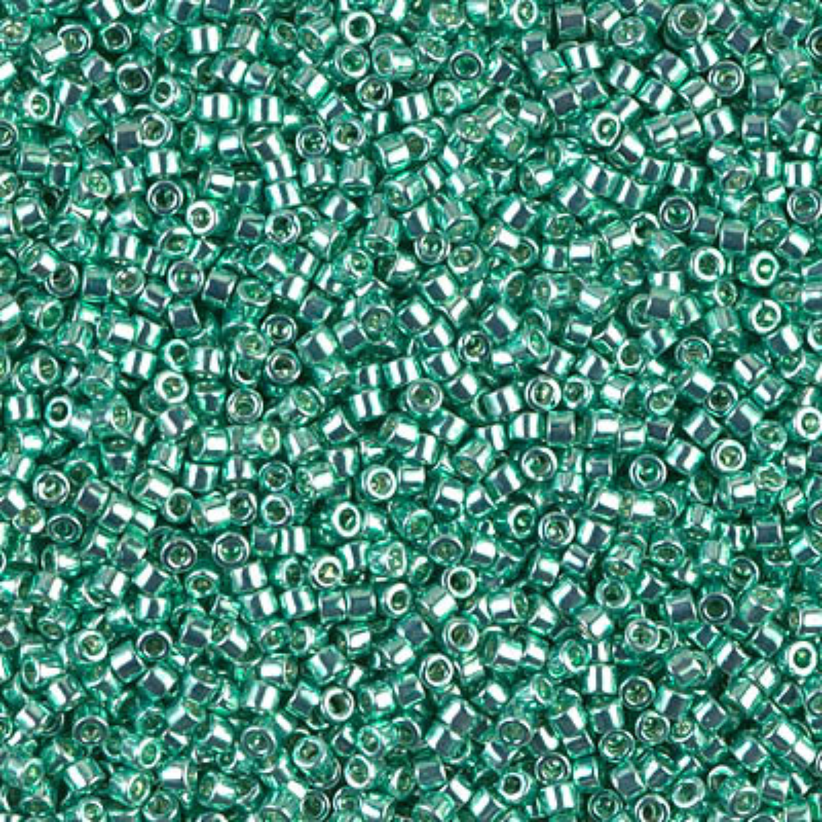 Miyuki 11/0 Delica Beads, DB0426, Galvanized Medium Green, 5g