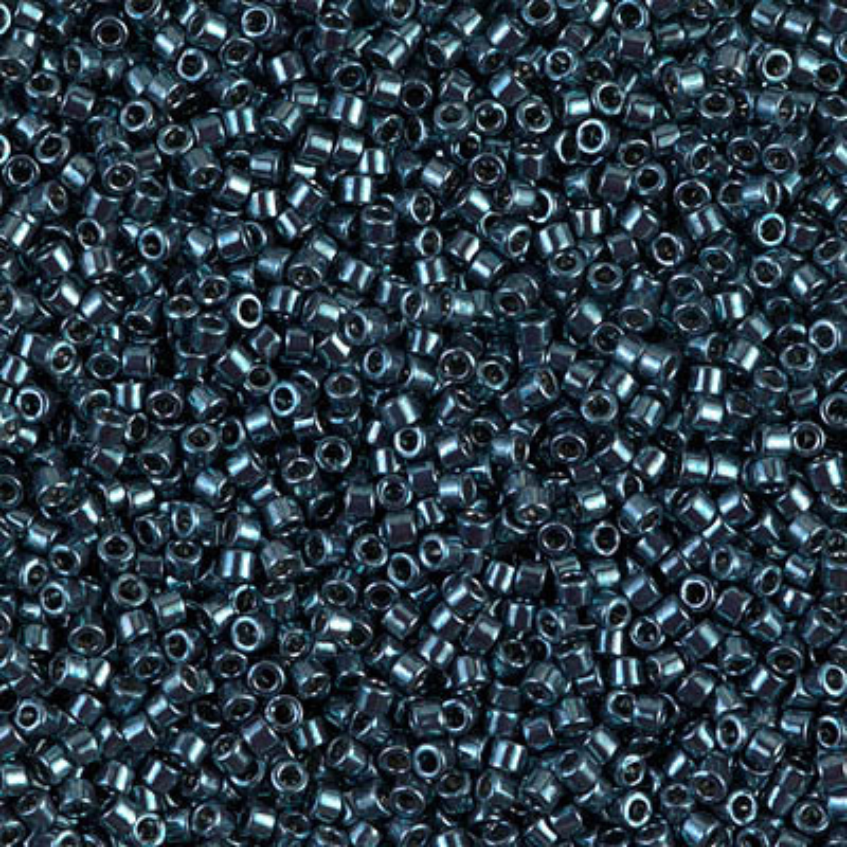 Miyuki 11/0 Delica Beads, DB0451, Galvanized Dark Steel Blue, 5g