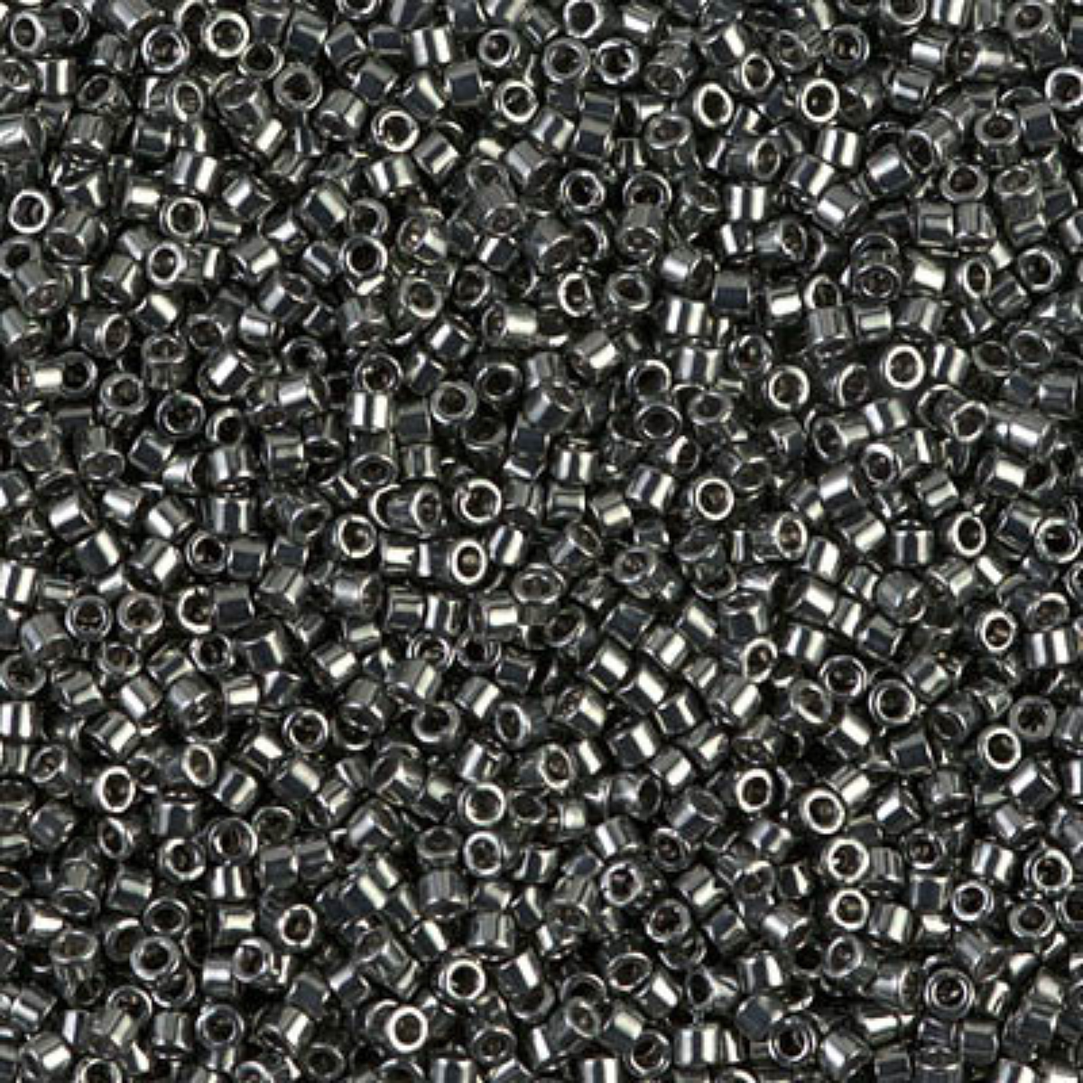 Miyuki 11/0 Delica Beads, DB0457, Galvanized Gray/Green, 5g