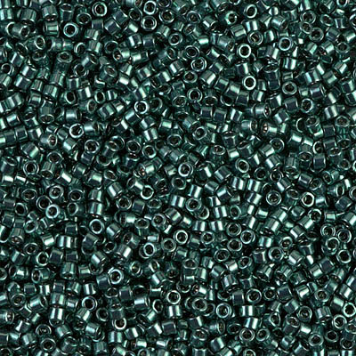 Miyuki 11/0 Delica Beads, DB0458, Galvanized Dark Green, 5g