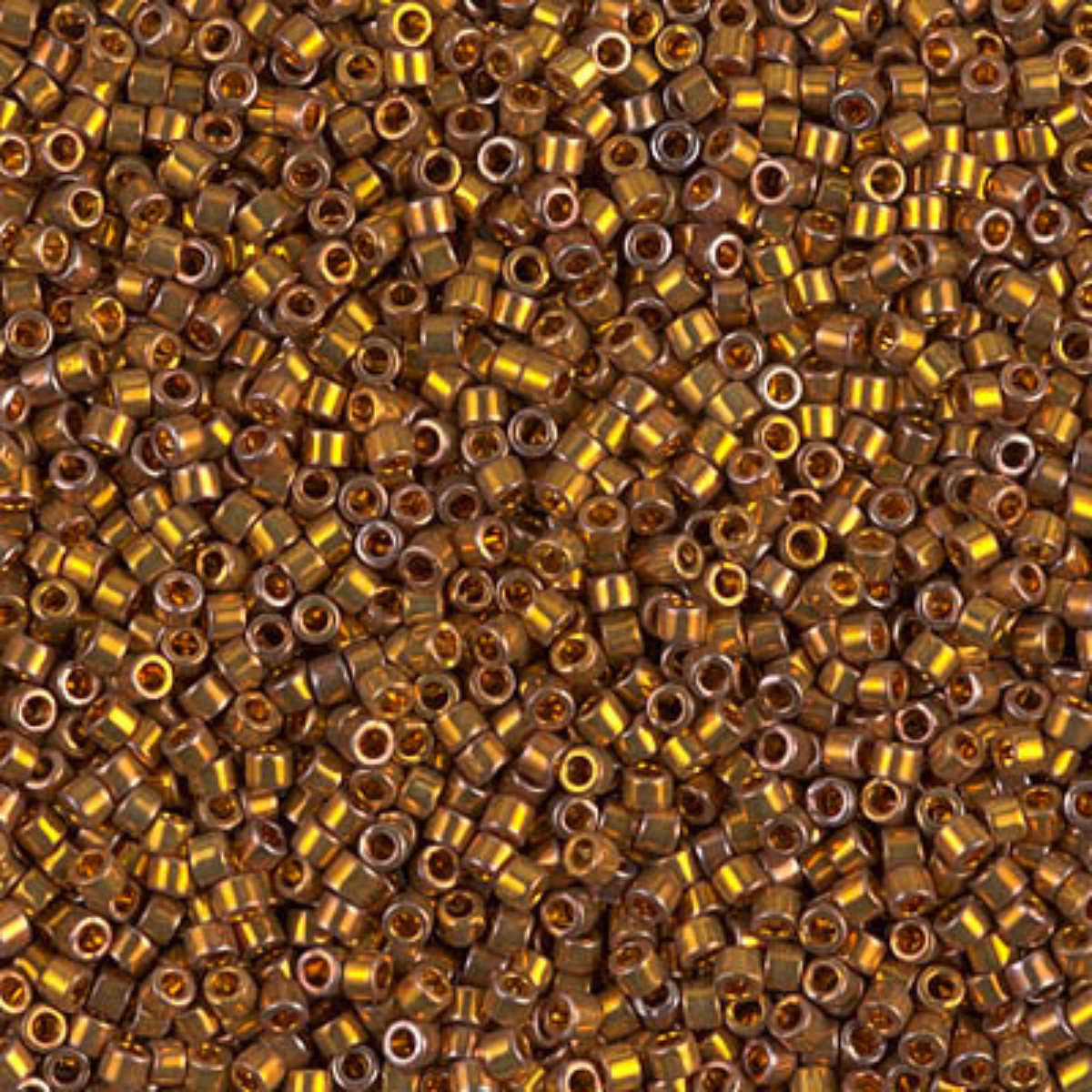 Miyuki 11/0 Delica Beads, DB0502, 24KT Deep Yellow Gold Iris, 5g