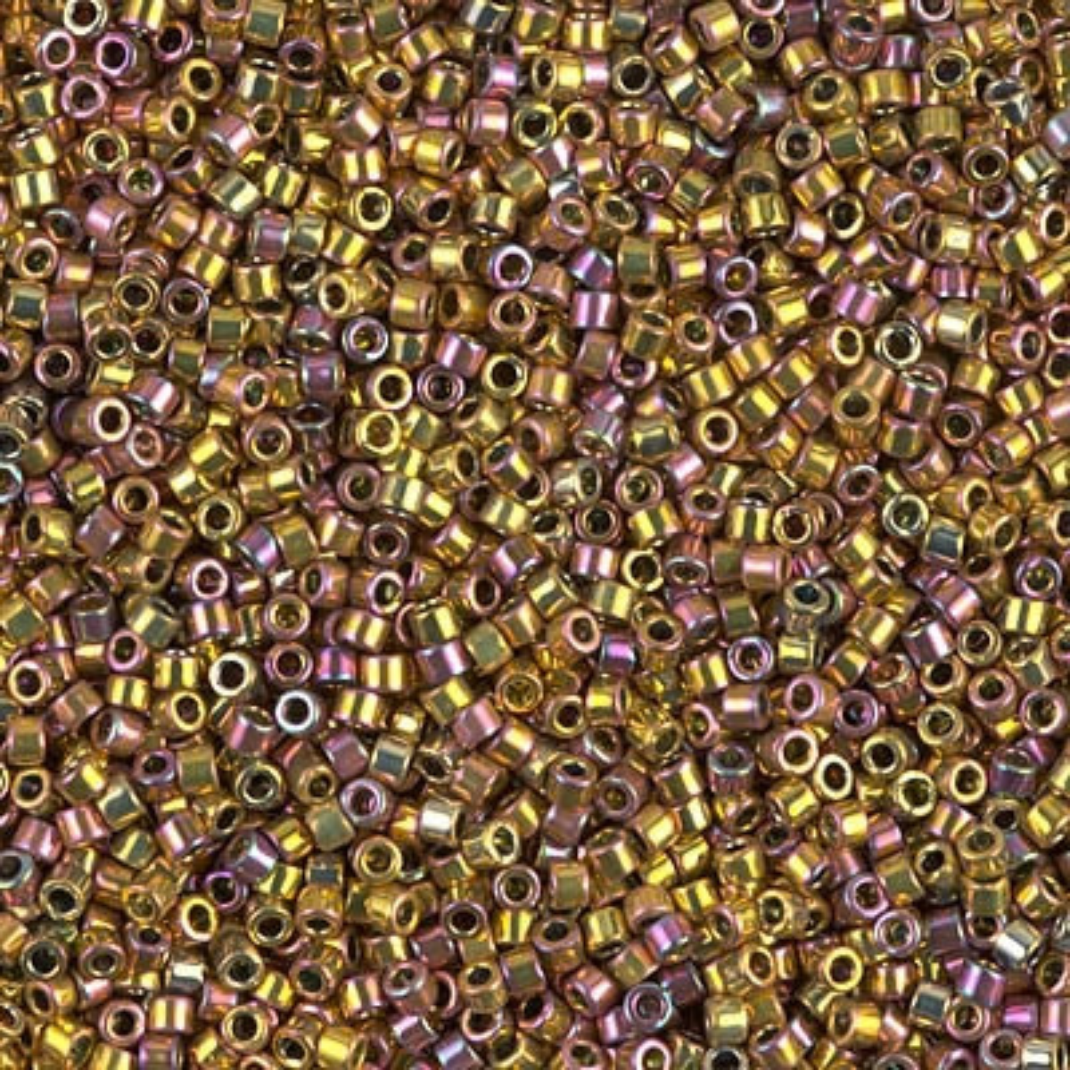 Miyuki 11/0 Delica Beads, DB0507, 24KT Gold Pink AB, 5g