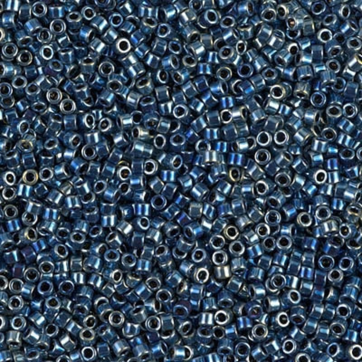Miyuki 11/0 Delica Beads, DB0514, Dark Blue AB, 5g