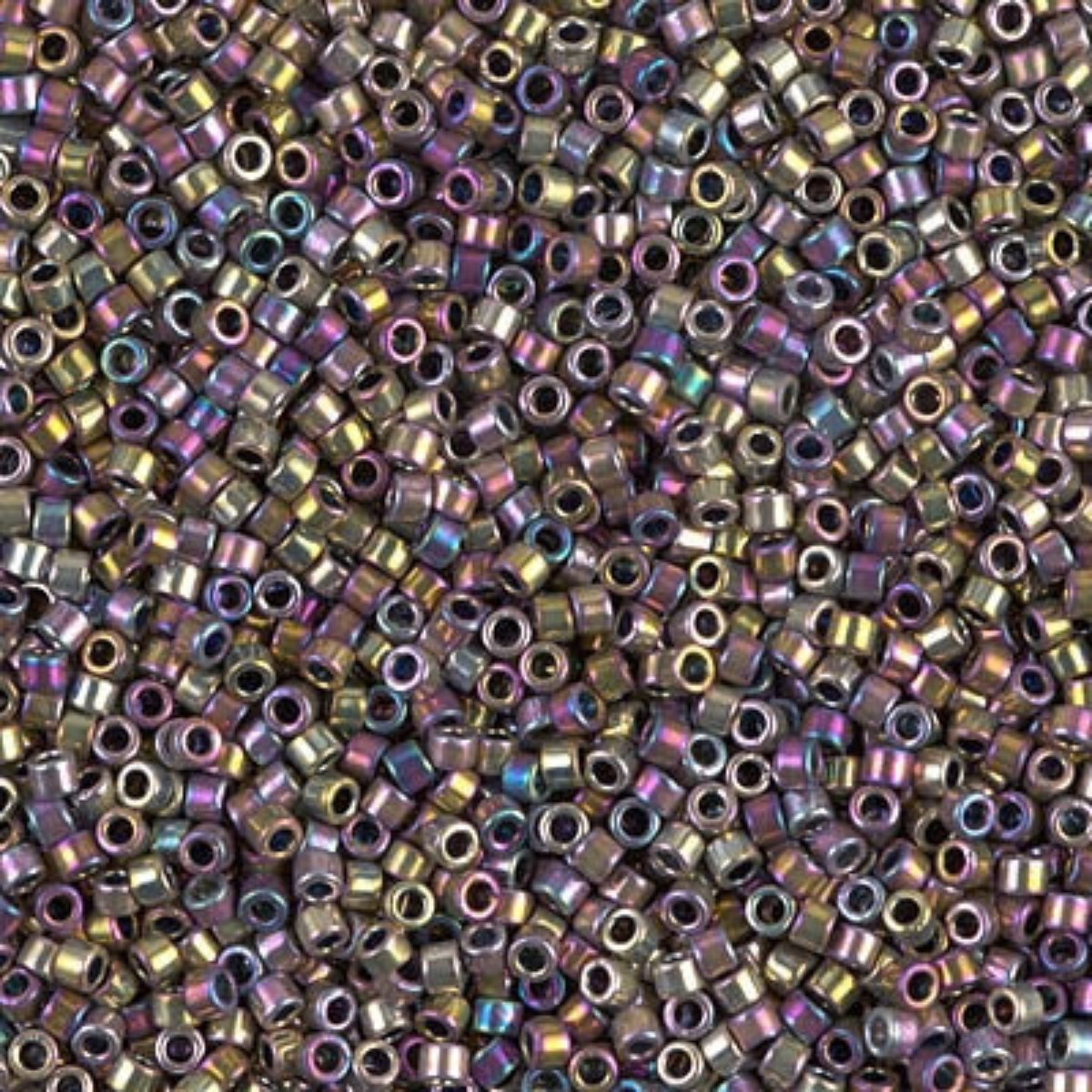Miyuki 11/0 Delica Beads, DB0541, Palladium Gold Spectrum, 5g