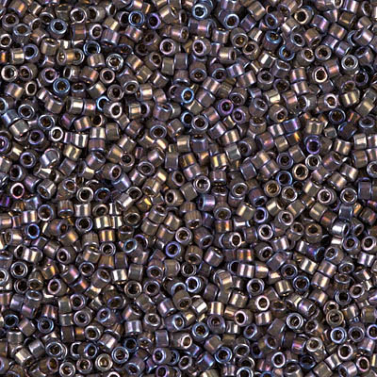 Miyuki 11/0 Delica Beads, DB0542, Palladium Amethyst Gold Iris, 5g