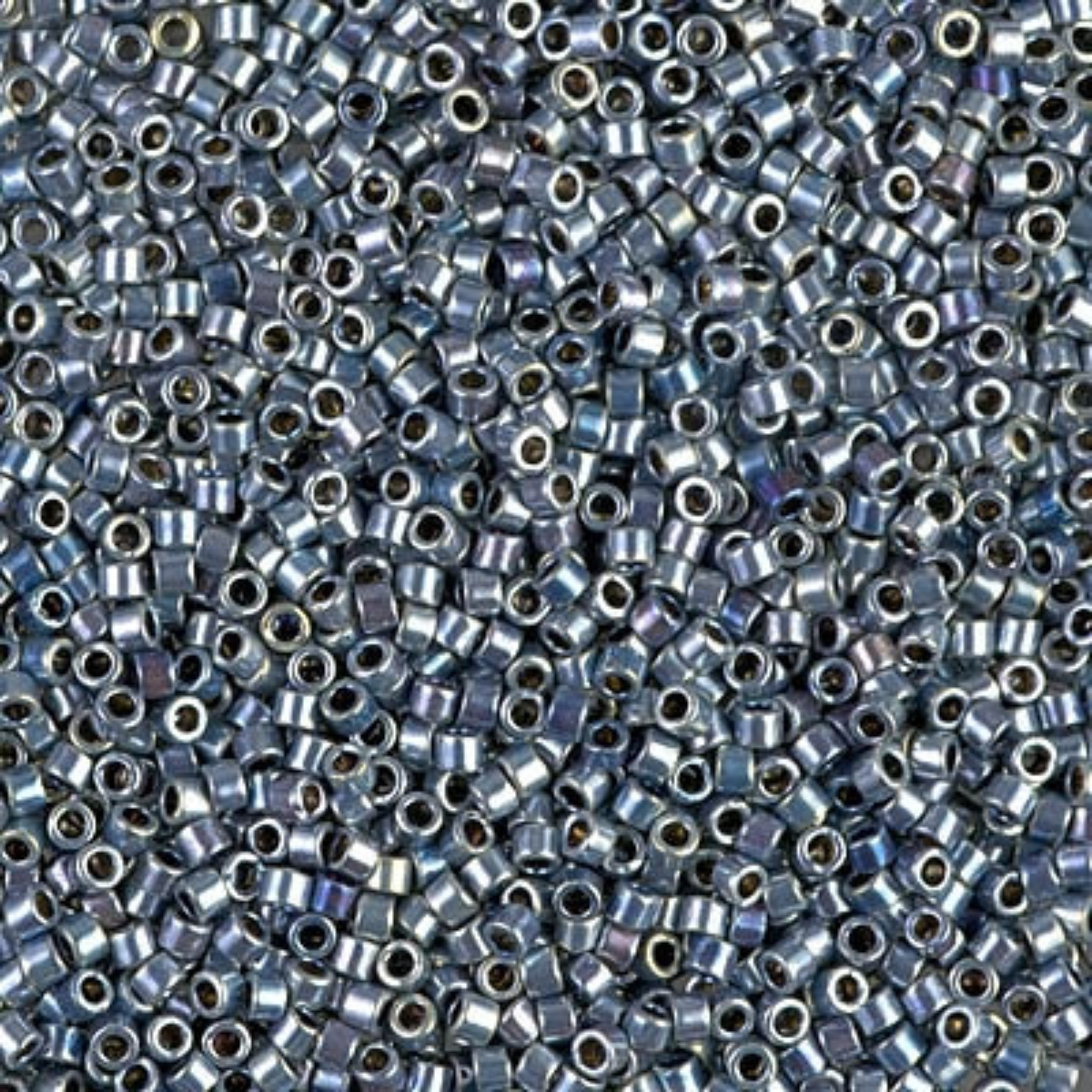 Miyuki 11/0 Delica Beads, DB0544, Palladium Blue Gold Iris, 5g