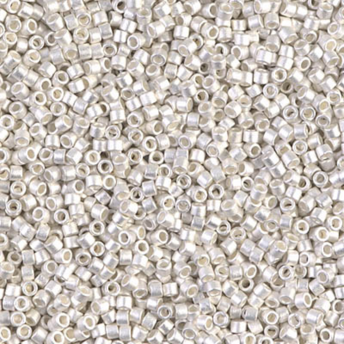 Miyuki 11/0 Delica Beads, DB0551F, Frosted Sterling Silver Plated, 5g