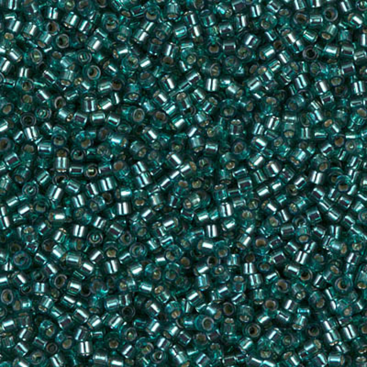 Miyuki 11/0 Delica Beads, DB0607, Silver Lined Teal, 5g