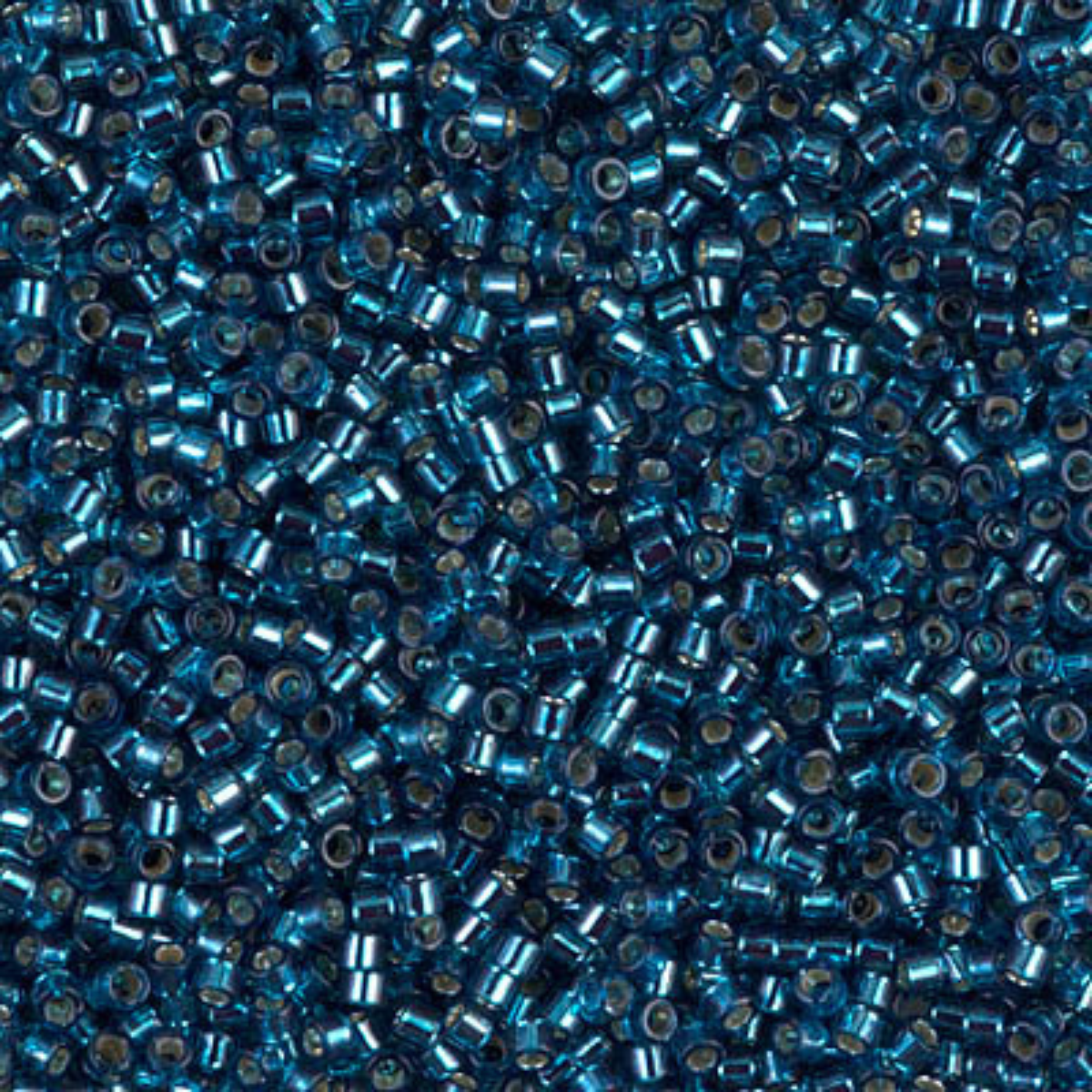 Miyuki 11/0 Delica Beads, DB0608, Silver Lined Blue Zircon, 5g
