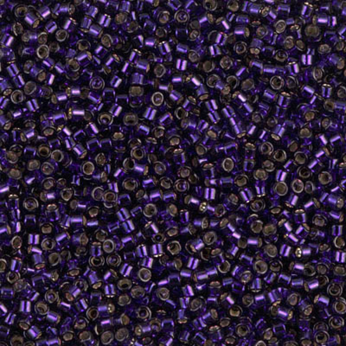Miyuki 11/0 Delica Beads, DB0609, Silver Lined Dark Purple, 5g