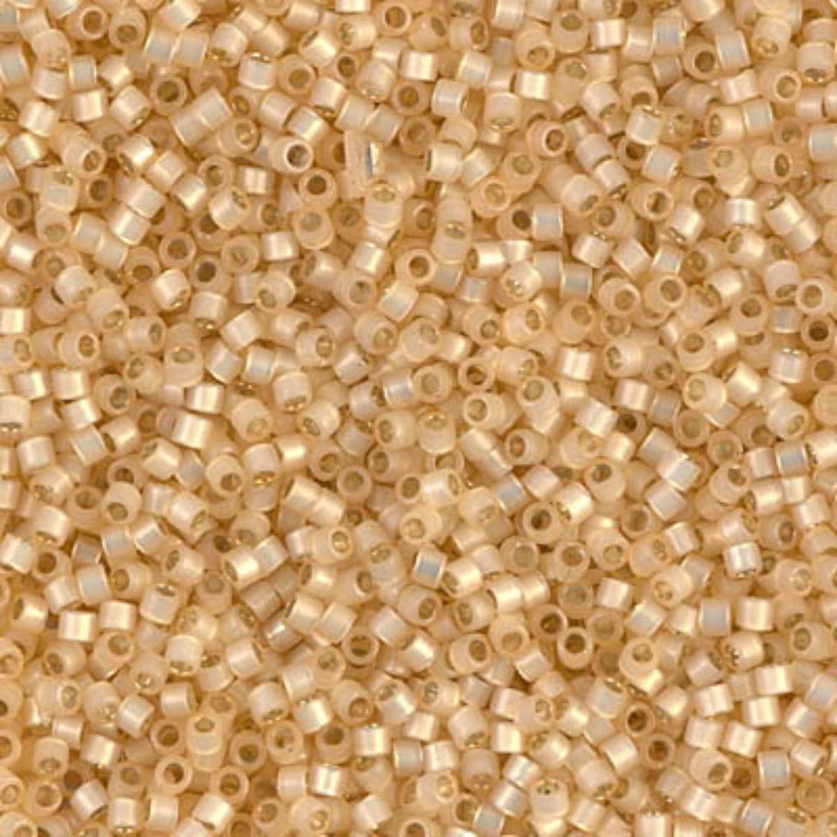 Miyuki 11/0 Delica Beads, DB0621, Silver Lined Beige Alabaster, 5g