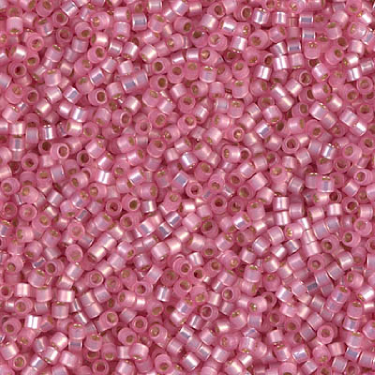 Miyuki 11/0 Delica Beads, DB0625, Silver Lined Pink Alabaster, 5g