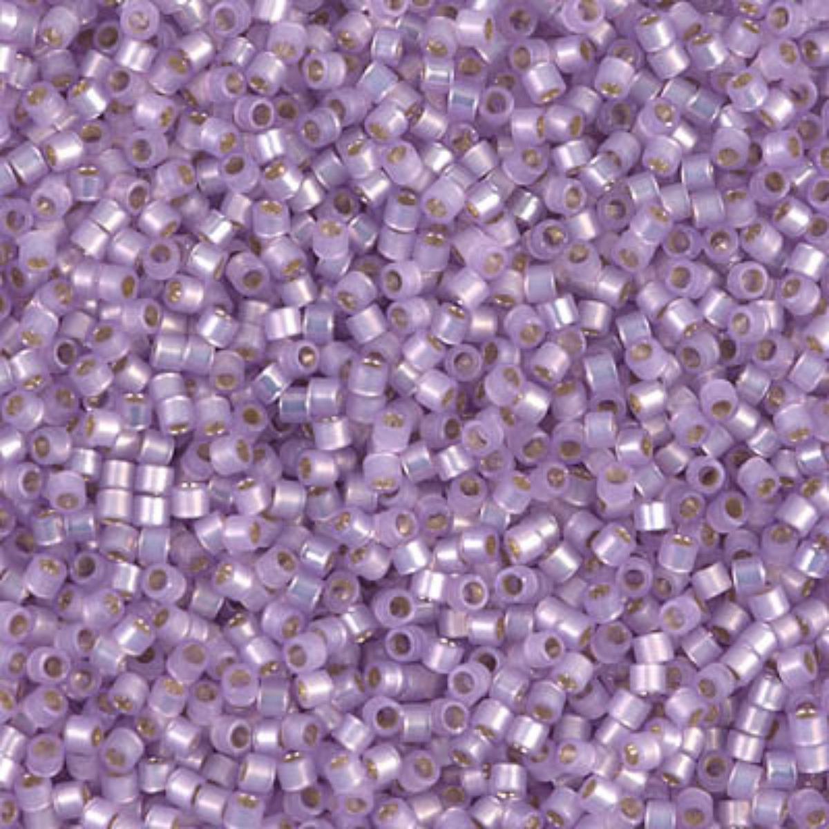 Miyuki 11/0 Delica Beads, DB0629, Silver Lined Lavender Alabaster, 5g
