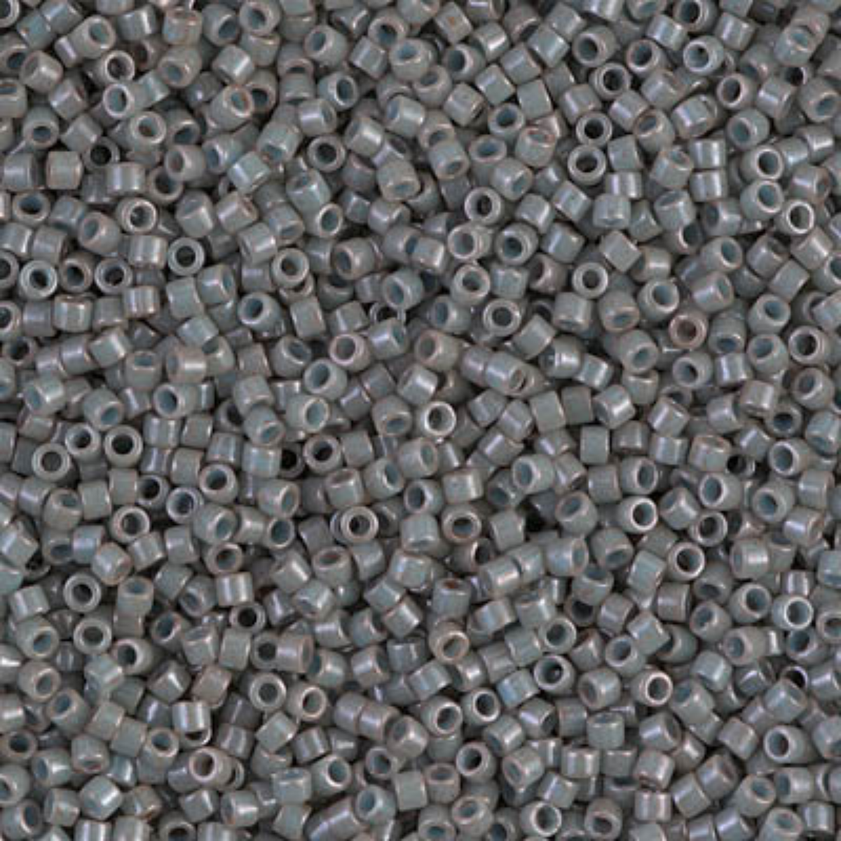 Miyuki 11/0 Delica Beads, DB0652, Opaque Gray Dyed, 5g