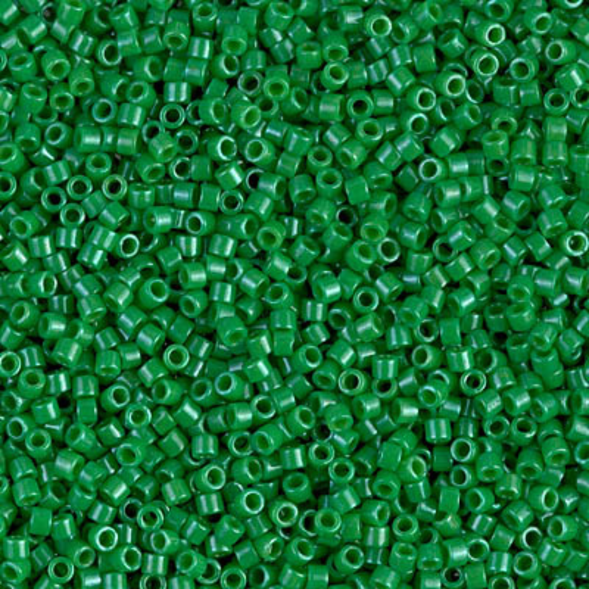 Miyuki 11/0 Delica Beads, DB0655, Opaque Kelly Green Dyed, 5g