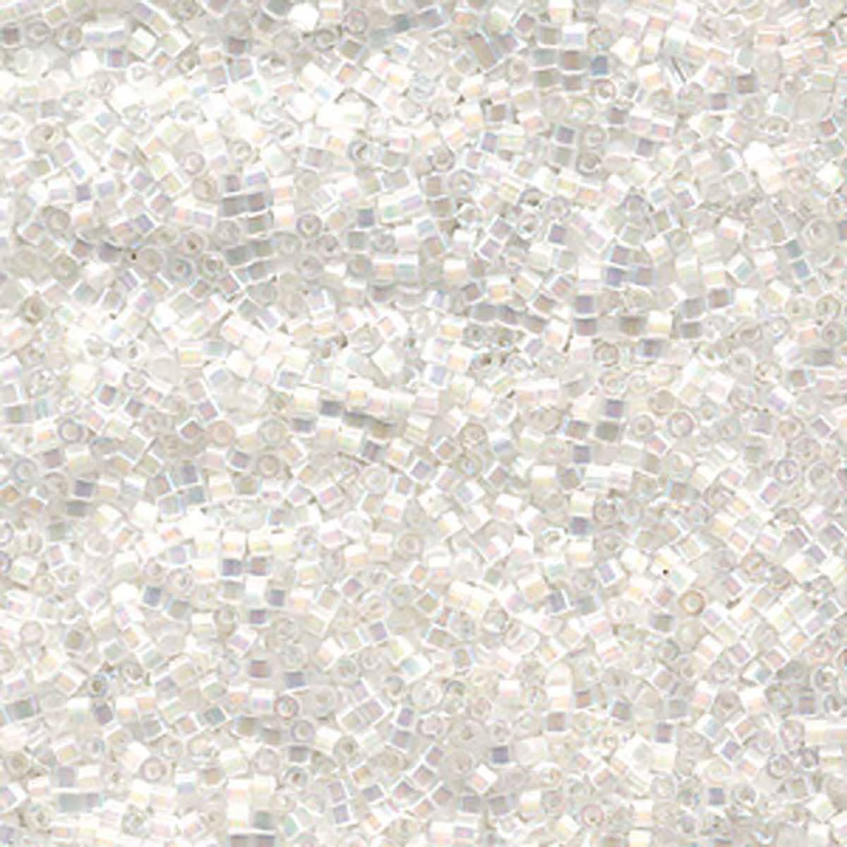 Miyuki 11/0 Delica Beads, DB0670, Silk Satin Crystal AB, 5g