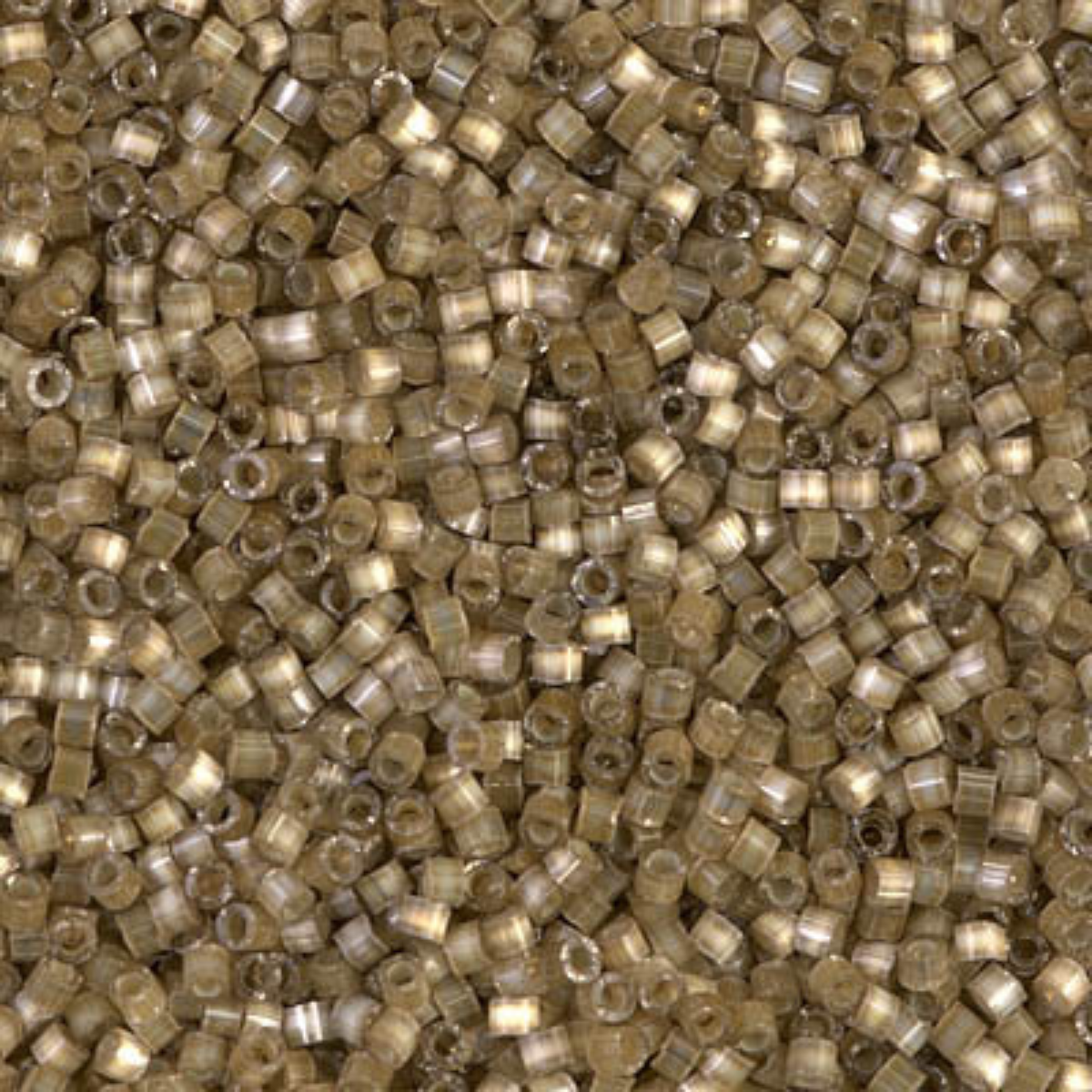 Miyuki 11/0 Delica Beads, DB0671, Silver Lined Satin Variegated Taupe, 5g