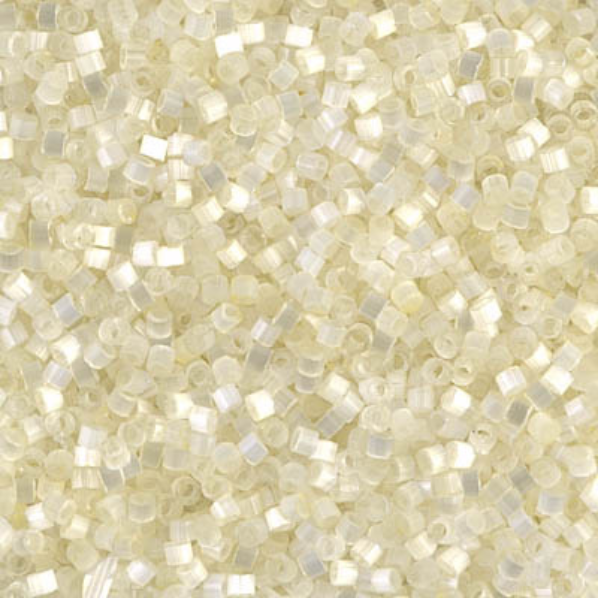 Miyuki 11/0 Delica Beads, DB0672, Silk Satin Ivory, 5g