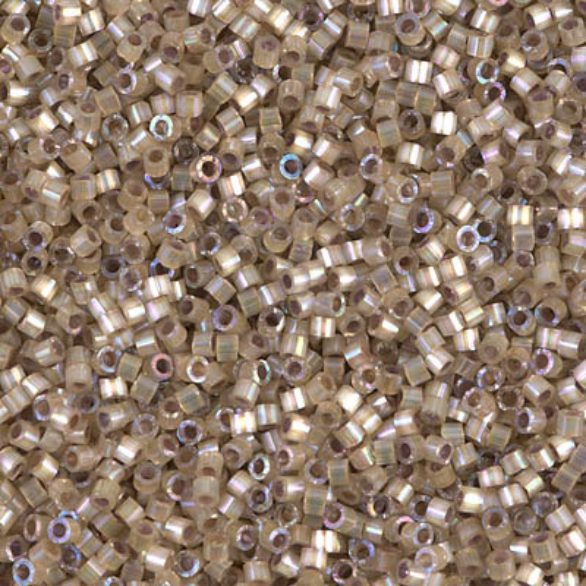 Miyuki 11/0 Delica Beads, DB0680, Silk Satin Smoky Quartz, 5g