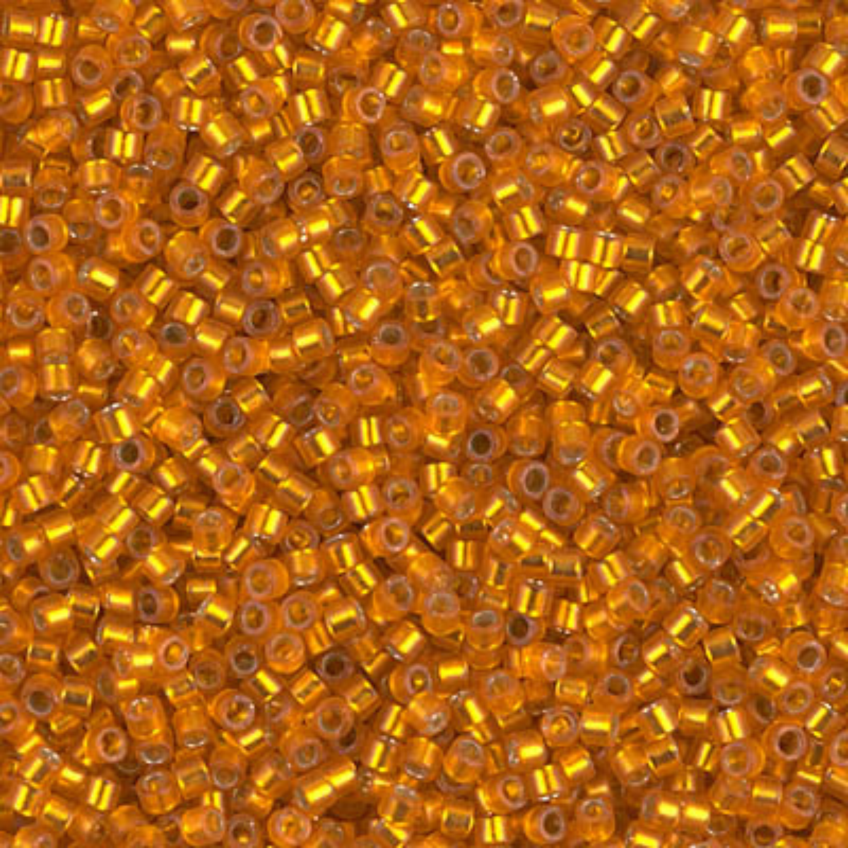 Miyuki 11/0 Delica Beads, DB0681, Semi-Matte Silver Lined Squash, 5g