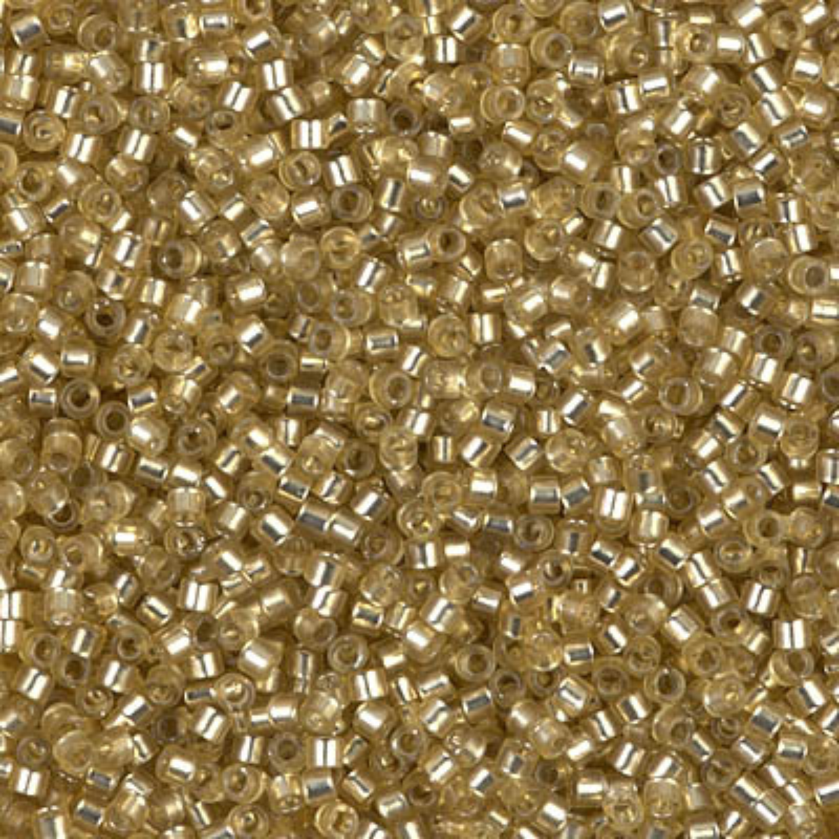 Miyuki 11/0 Delica Beads, DB0686, Semi-Matte Silver Lined Jonquil, 5g