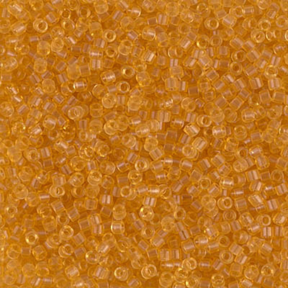 Miyuki 11/0 Delica Beads, DB0702, Transparent Light Topaz, 5g
