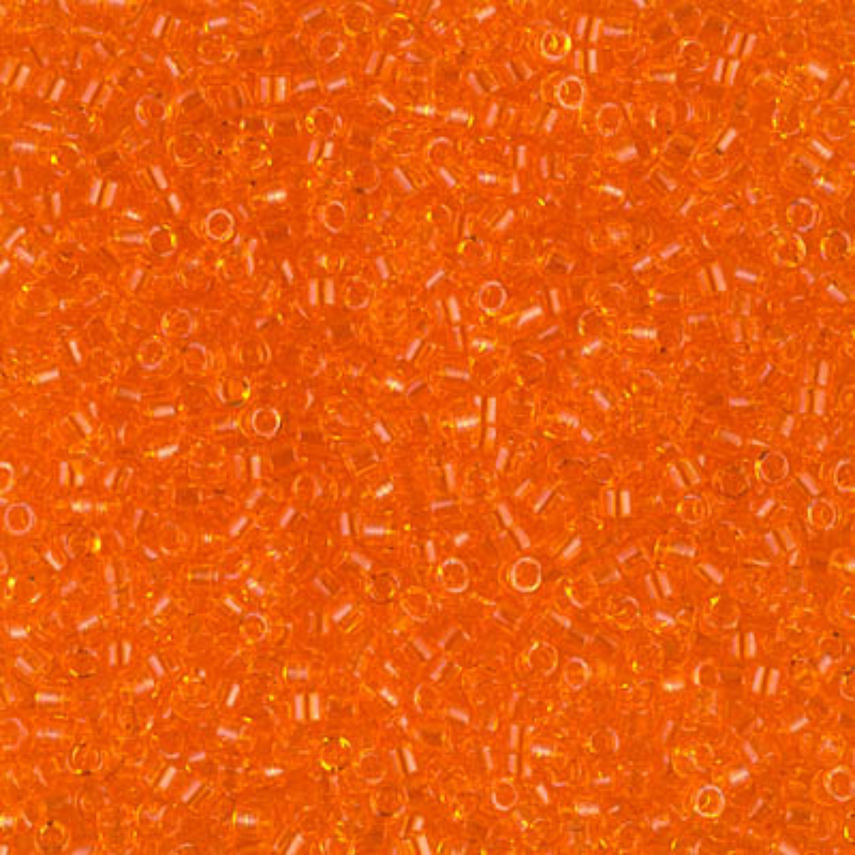 Miyuki 11/0 Delica Beads, DB0703, Transparent Orange, 5g