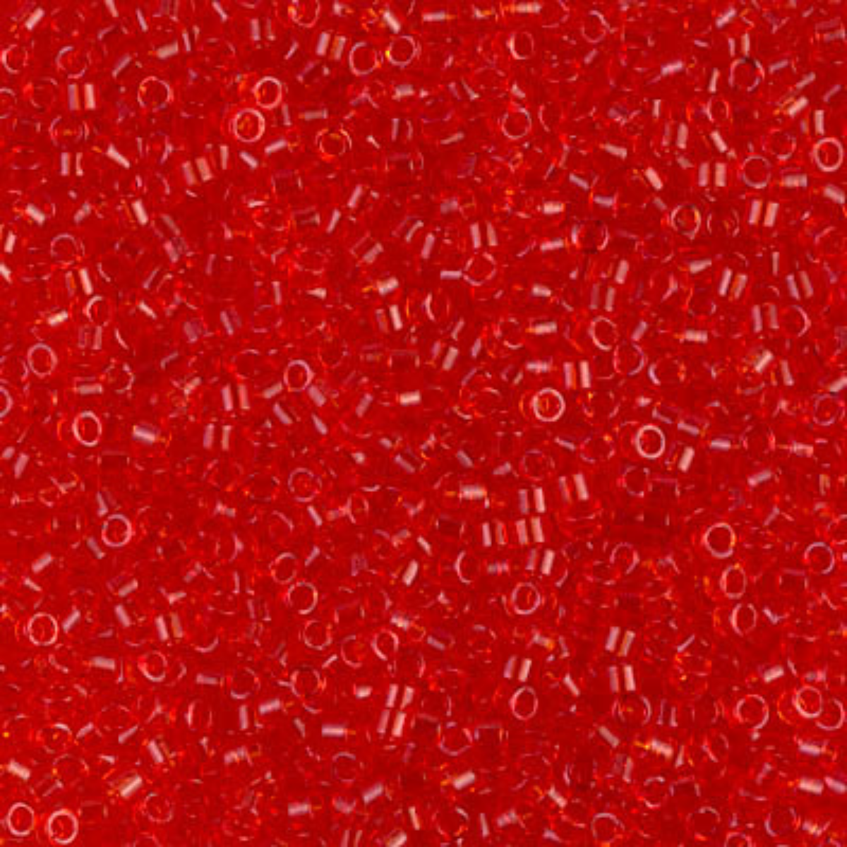 Miyuki 11/0 Delica Beads, DB0704, Transparent Red Orange, 5g