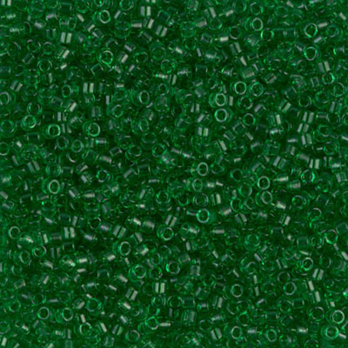 Miyuki 11/0 Delica Beads, DB0705, Transparent Green, 5g