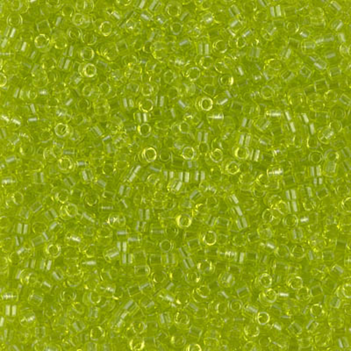 Miyuki 11/0 Delica Beads, DB0712, Transparent Chartreuse, 5g