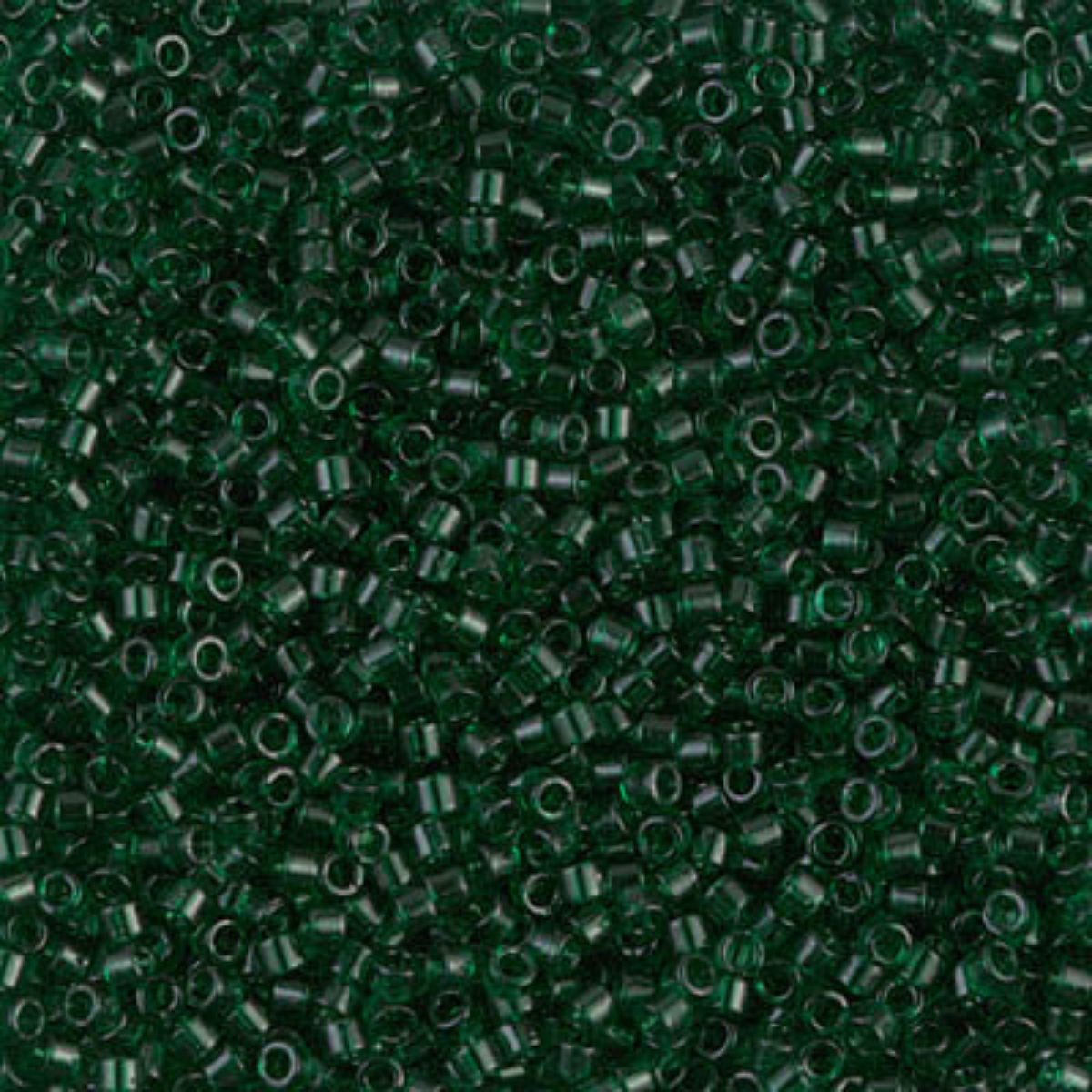 Miyuki 11/0 Delica Beads, DB0713, Transparent Dark Green, 5g