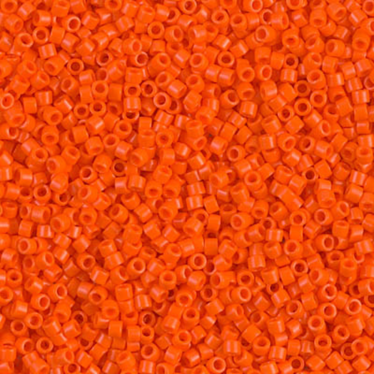 Miyuki 11/0 Delica Beads, DB0722, Opaque Orange, 5g