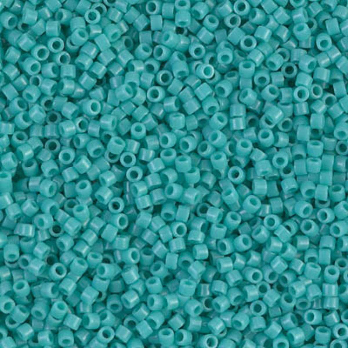 Miyuki 11/0 Delica Beads, DB0729, Opaque Turquoise Green, 5g