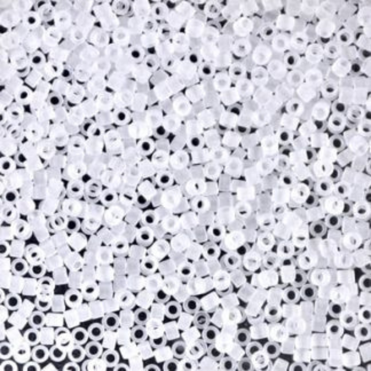 Miyuki 11/0 Delica Beads, DB0741, Matte Transparent Crystal, 5g