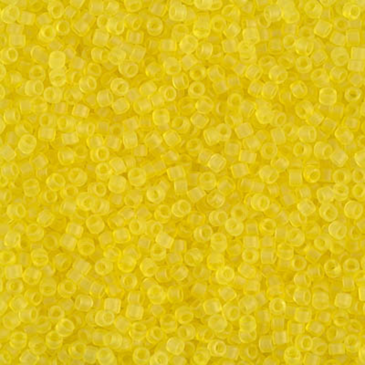 Miyuki 11/0 Delica Beads, DB0743, Matte Transparent Yellow, 5g