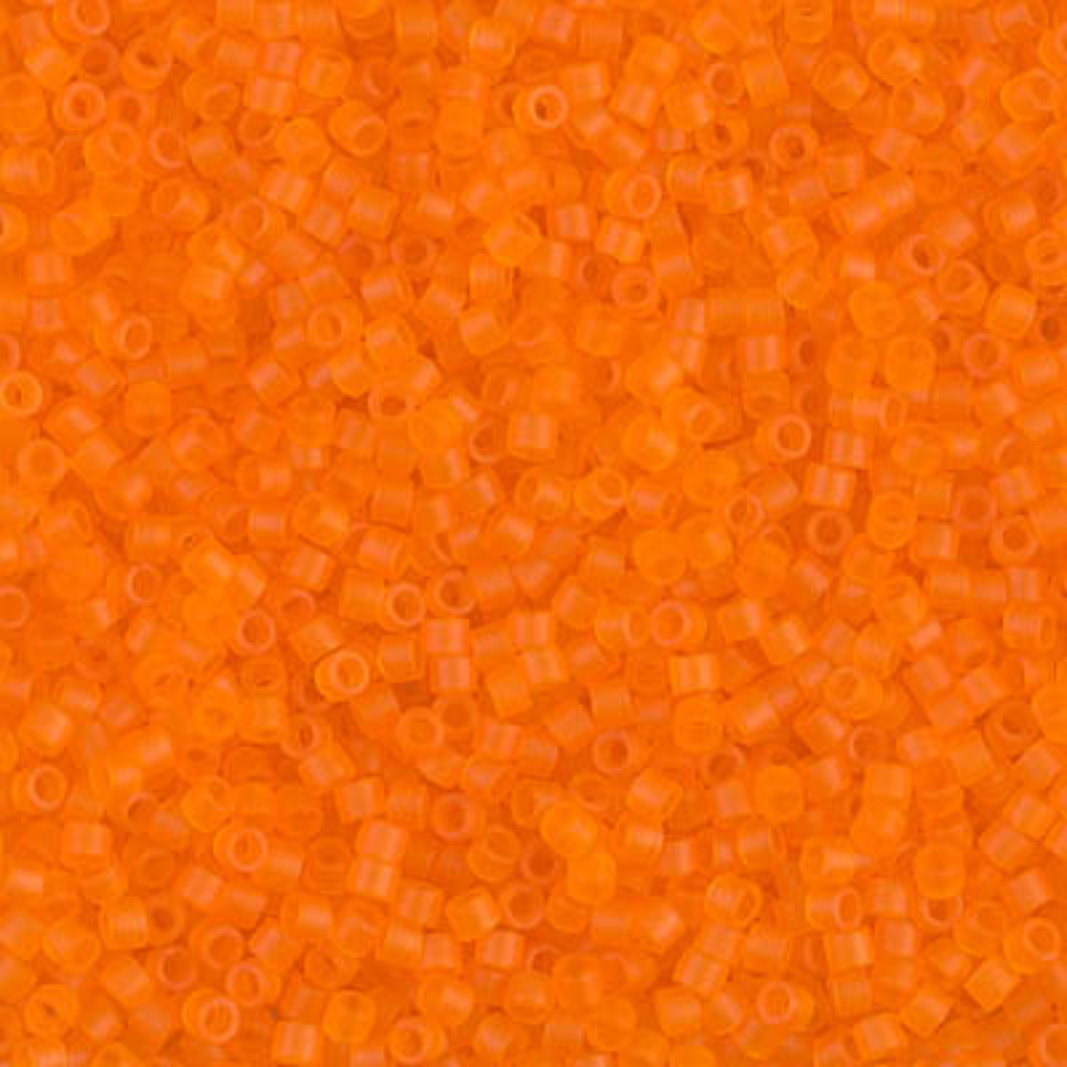 Miyuki 11/0 Delica Beads, DB0744, Matte Transparent Orange, 5g