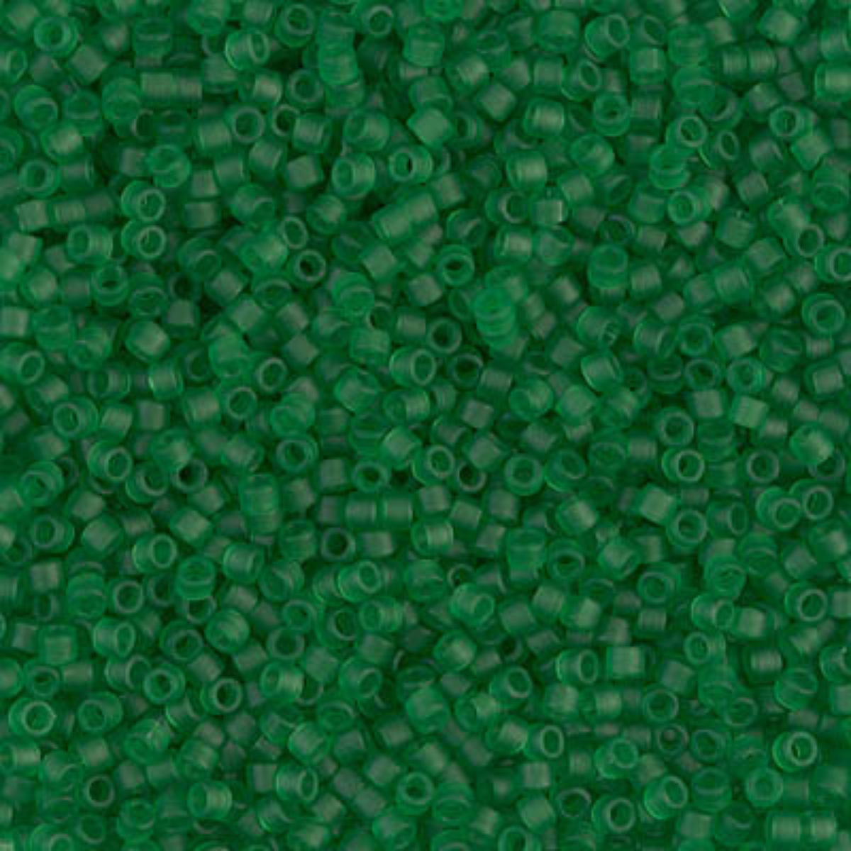Miyuki 11/0 Delica Beads, DB0746, Matte Transparent Green, 5g