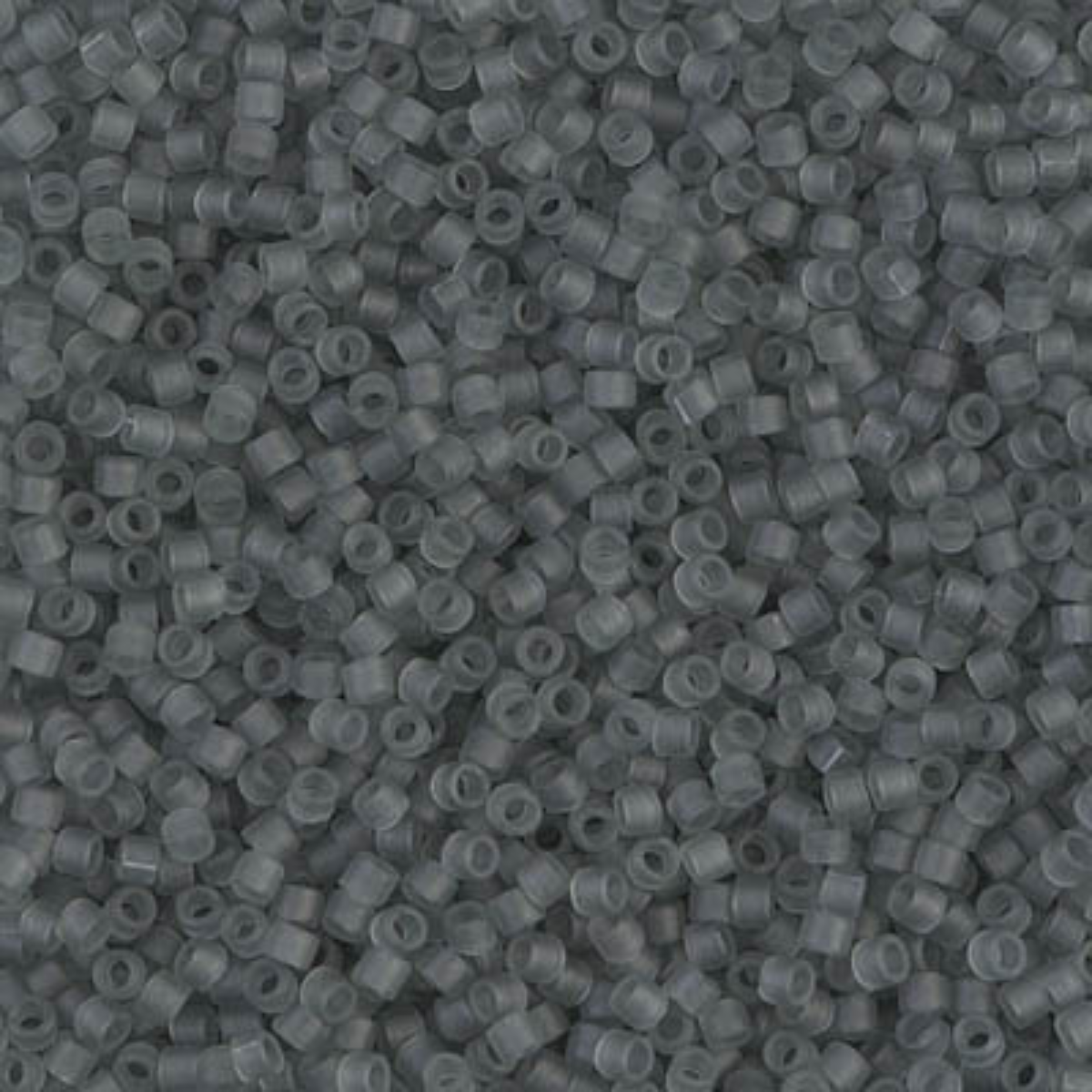 Miyuki 11/0 Delica Beads, DB0749, Matte Transparent Gray, 5g