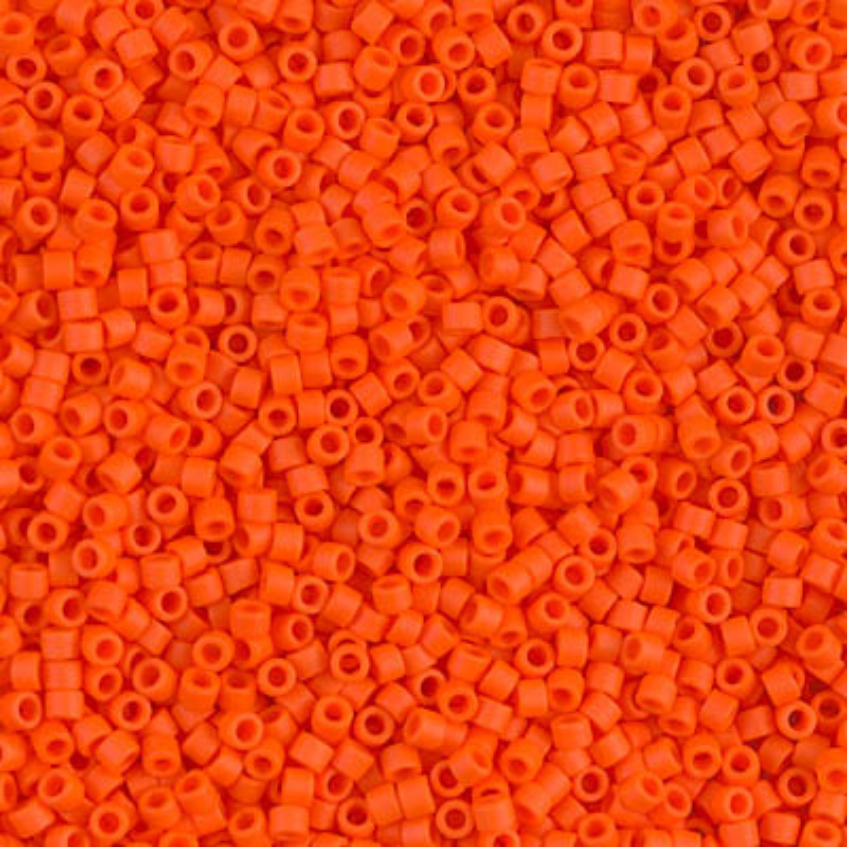 Miyuki 11/0 Delica Beads, DB0752, Matte Opaque Orange, 5g