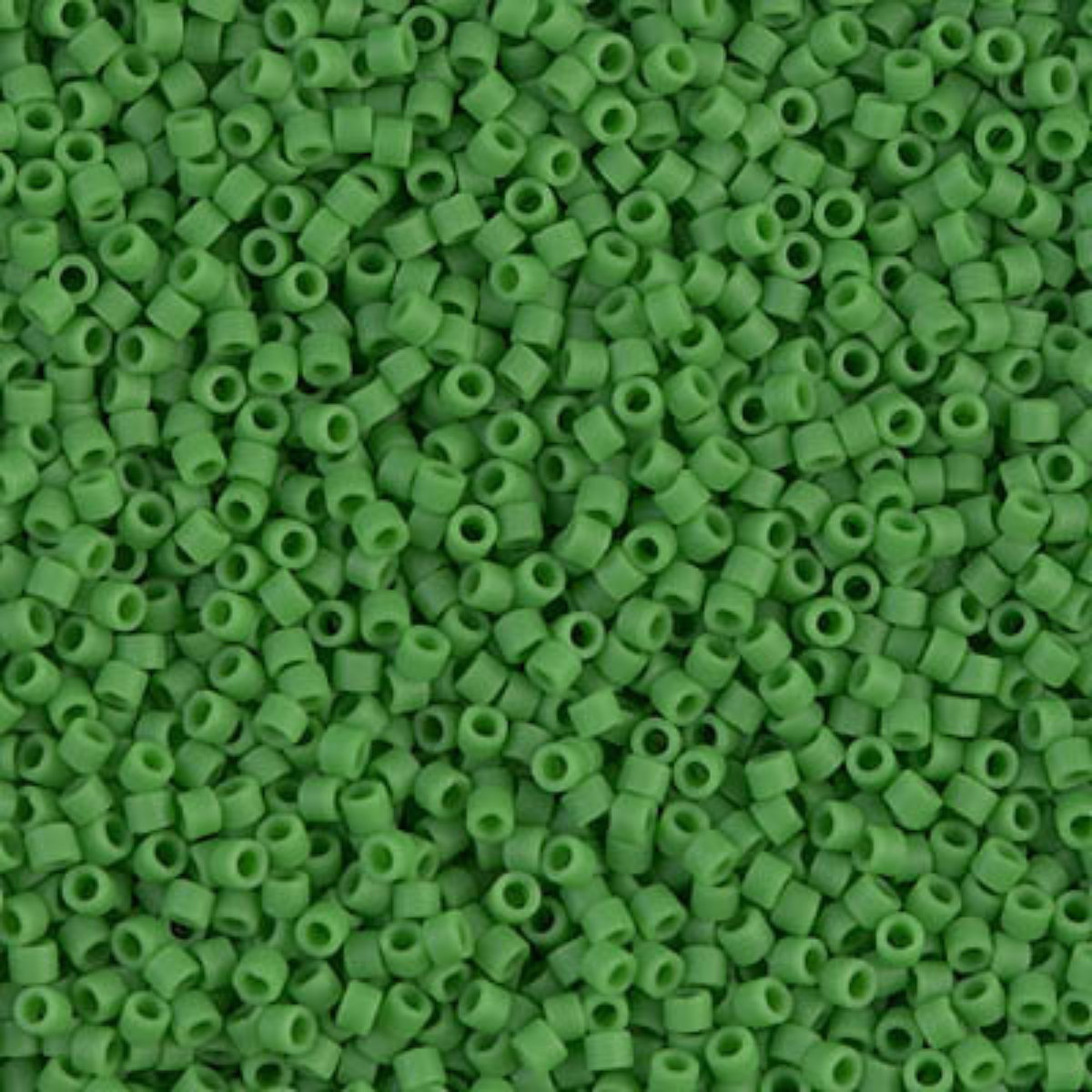 Miyuki 11/0 Delica Beads, DB0754, Matte Opaque Pea Green, 5g
