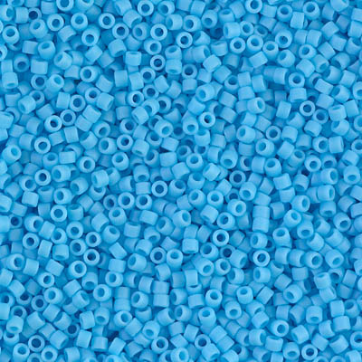 Miyuki 11/0 Delica Beads, DB0755, Matte Opaque Light Blue, 5g