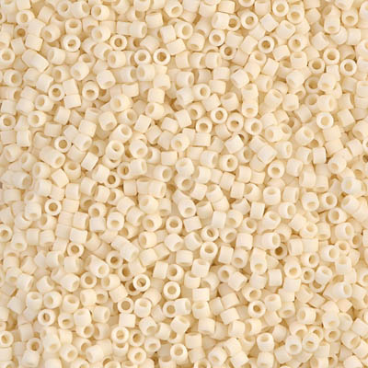 Miyuki 11/0 Delica Beads, DB0762, Matte Opaque Cream, 5g
