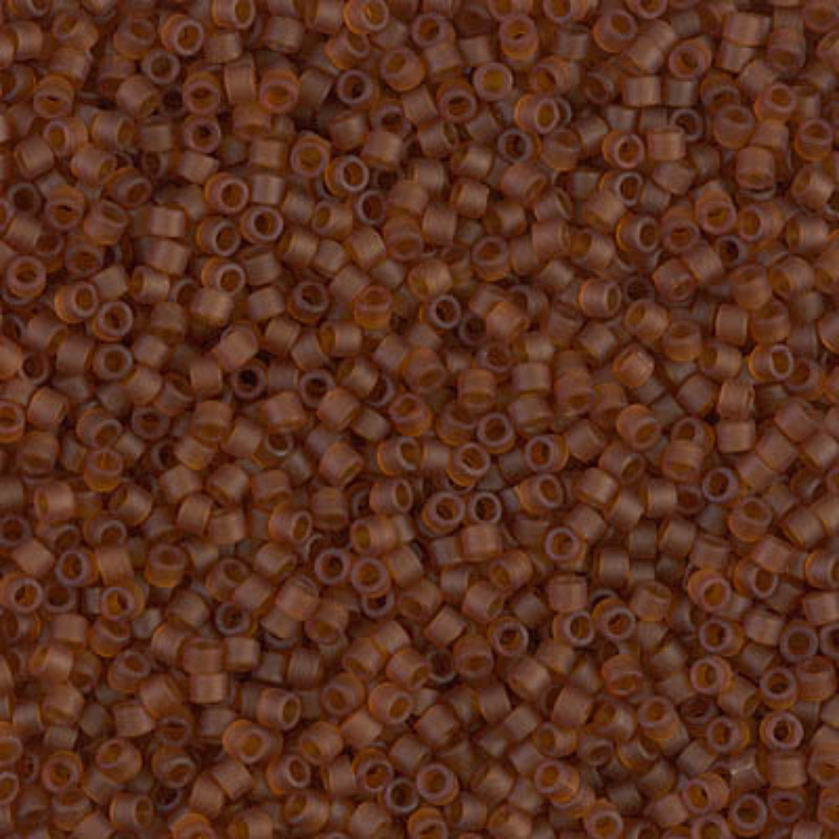 Miyuki 11/0 Delica Beads, DB0764, Matte Transparent Dark Topaz, 5g