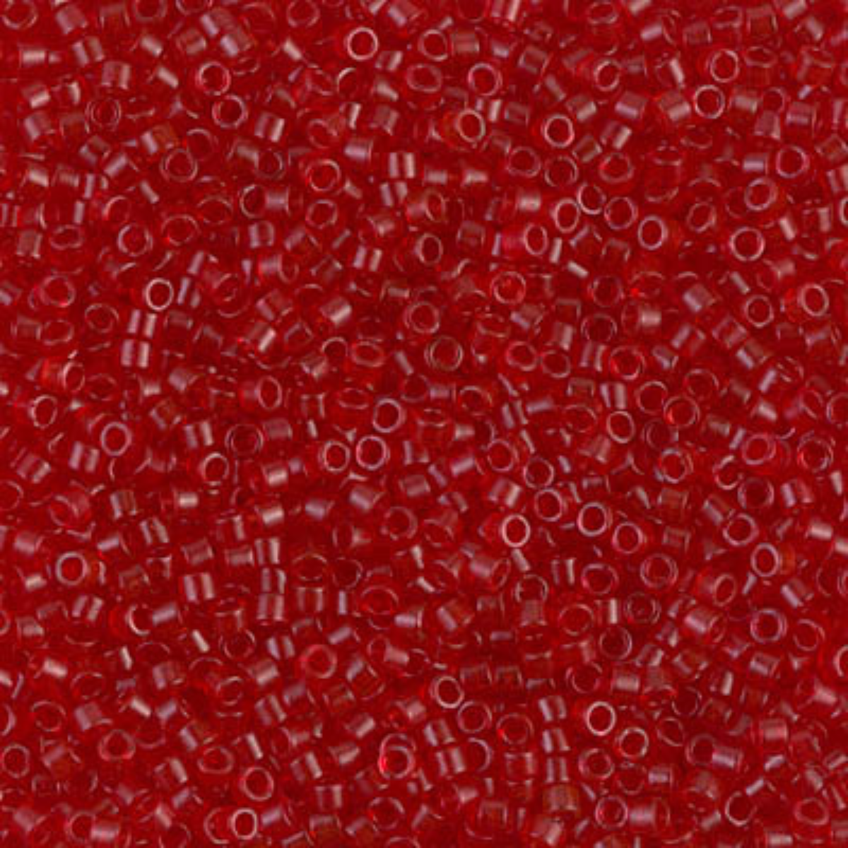 Miyuki 11/0 Delica Beads, DB0774, Matte Transparent Red, 5g