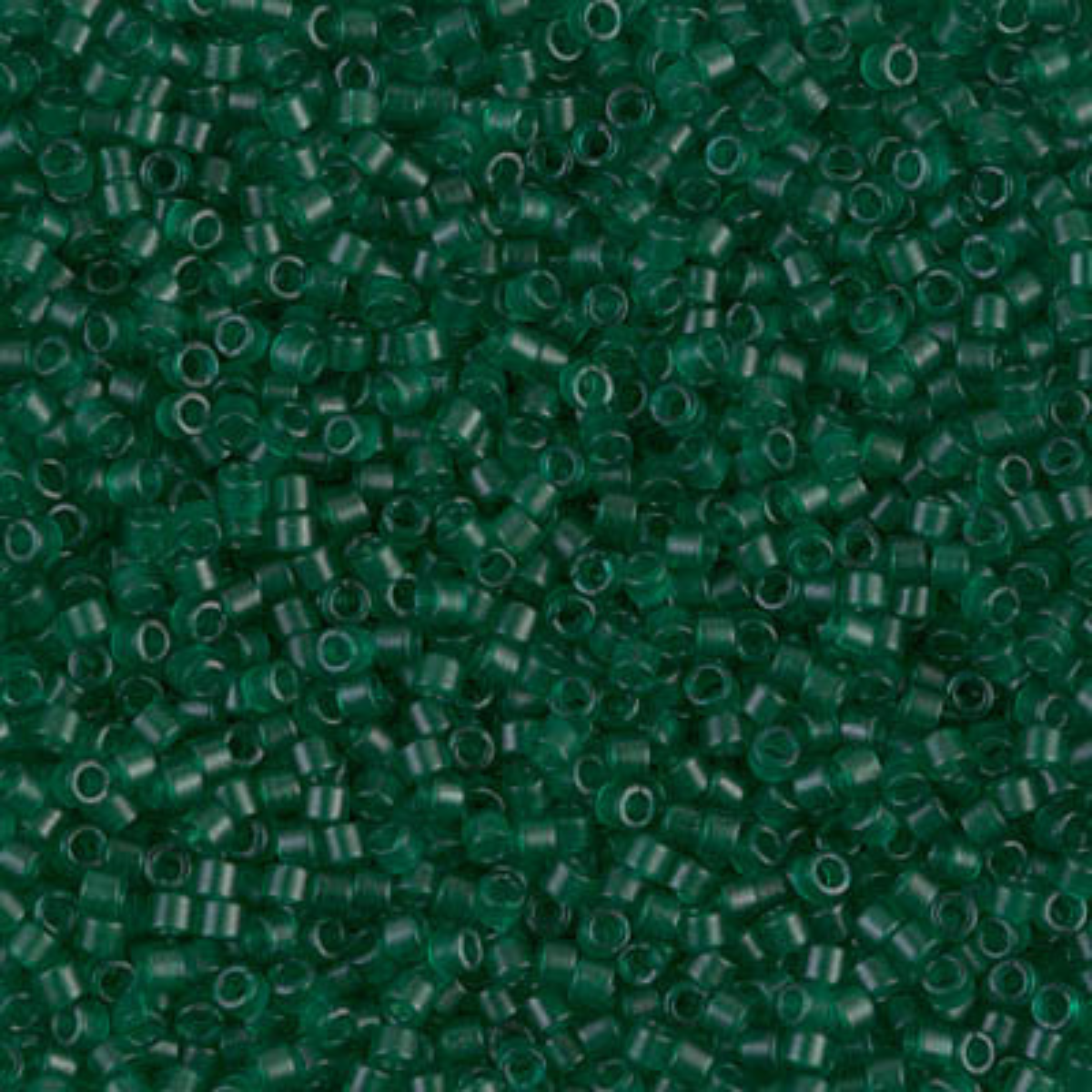Miyuki 11/0 Delica Beads, DB0776, Matte Transparent Kelly Green, 5g