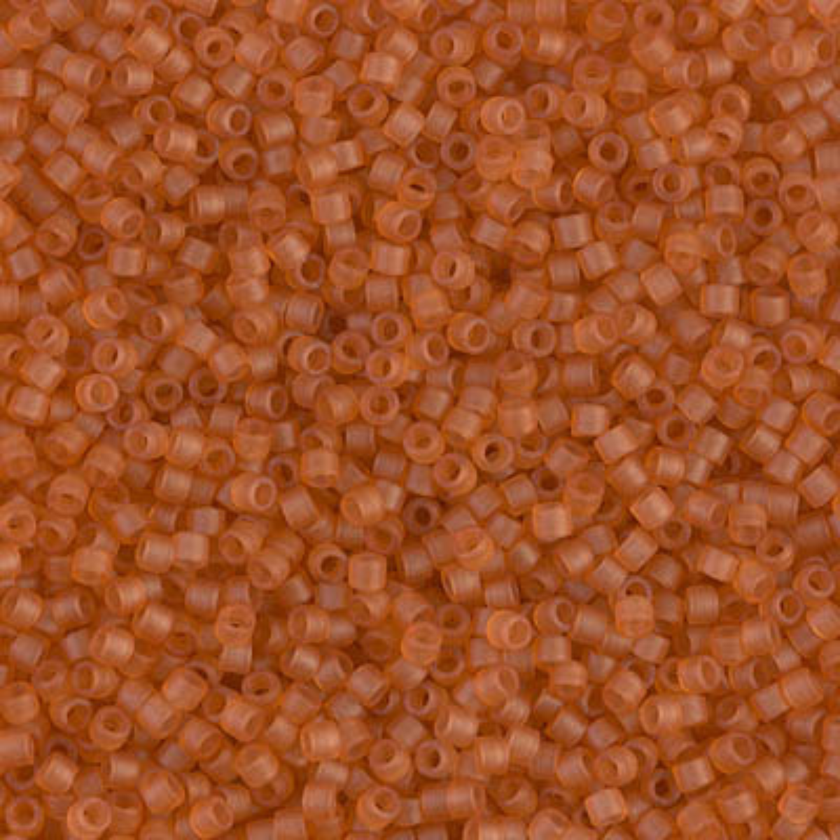 Miyuki 11/0 Delica Beads, DB0777, Matte Transparent Dark Amber, 5g