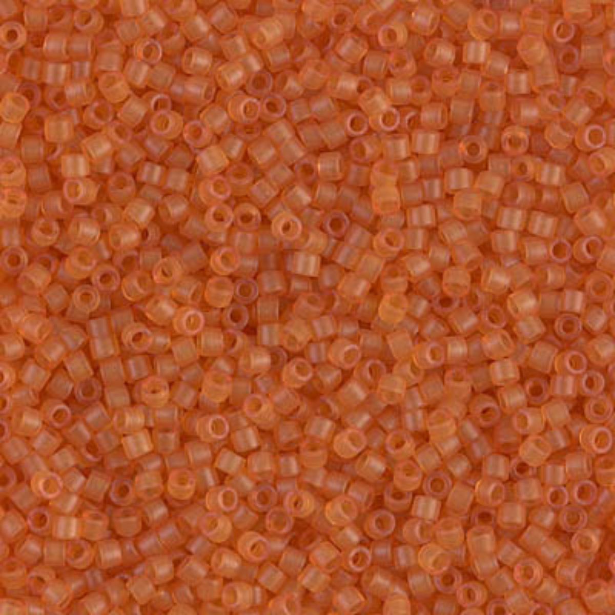 Miyuki 11/0 Delica Beads, DB0781, Matte Transparent Amber, 5g