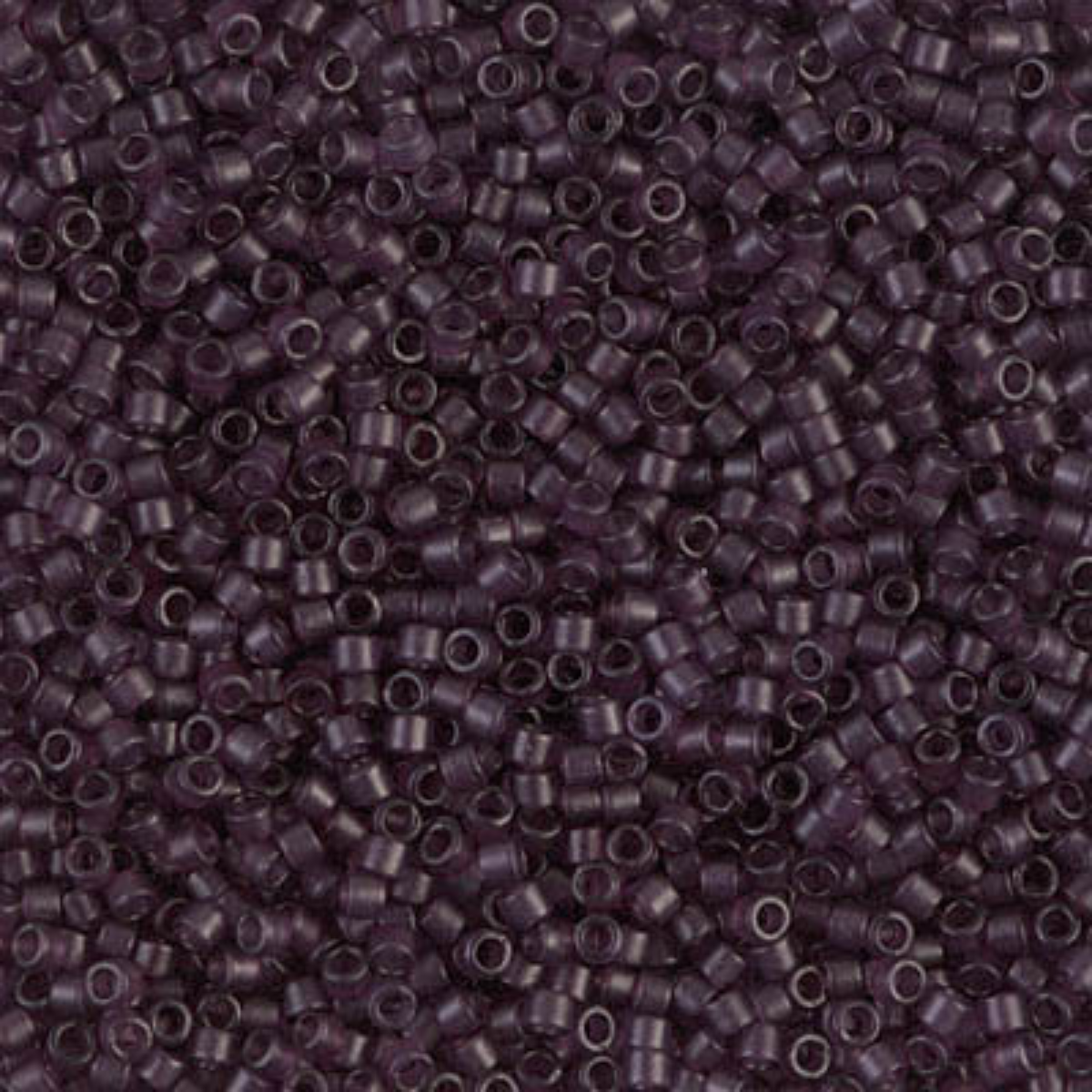 Miyuki 11/0 Delica Beads, DB0784, Matte Transparent Dark Purple, 5g